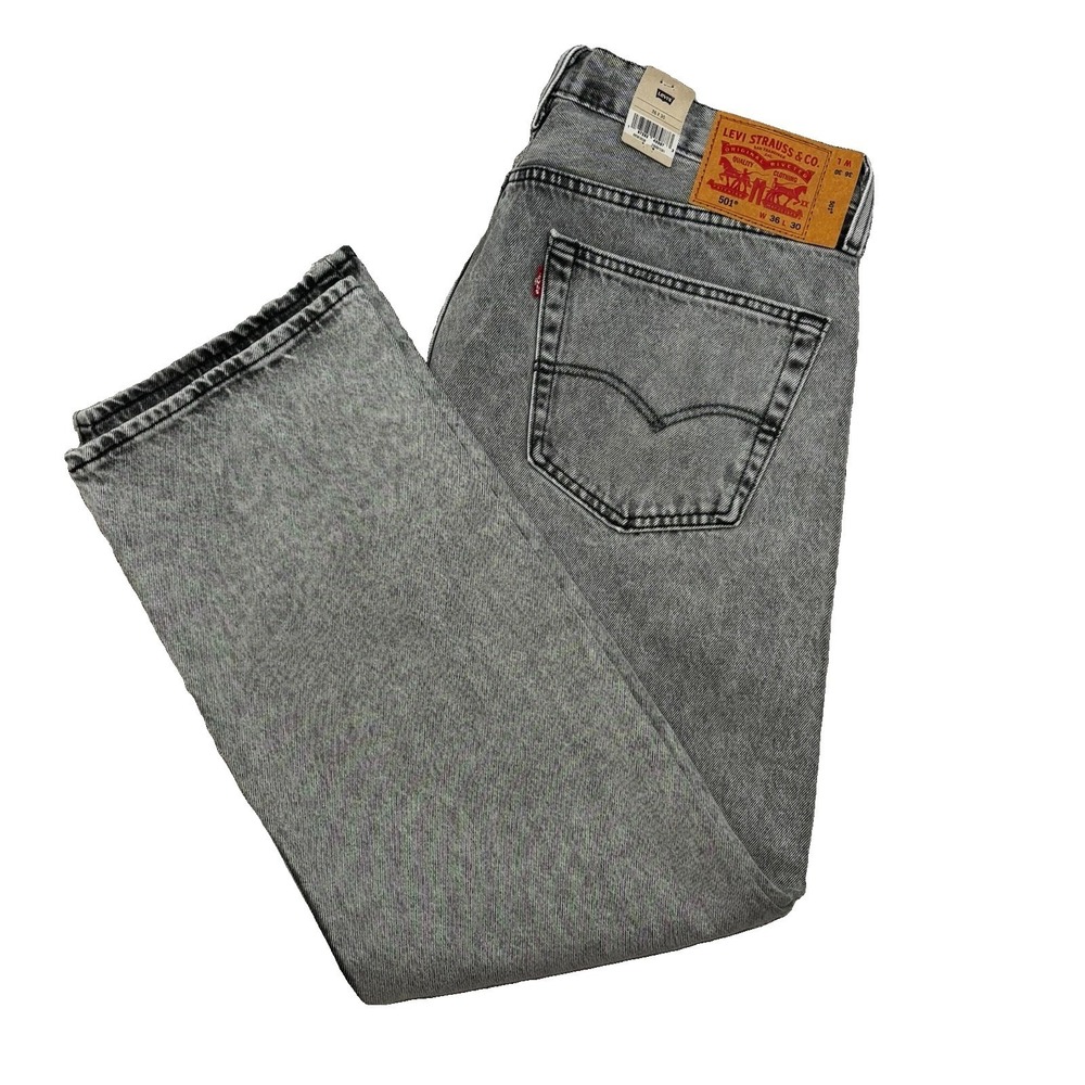 Levi's Men's 501 Original Fit Jeans Dirienzo Grey Mens Sz 36x30 Grey Stonewashed